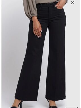 NYDJ Black Teresa Wide Leg Pants